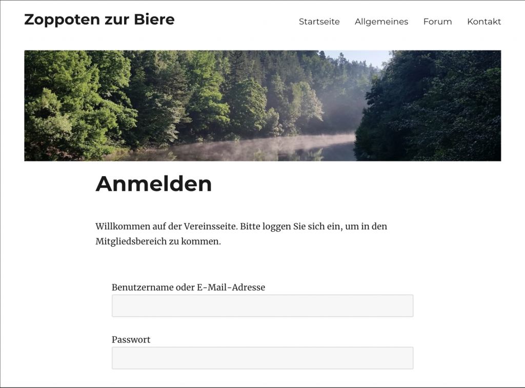 Zoppoten zur Biere - Wordpress Website